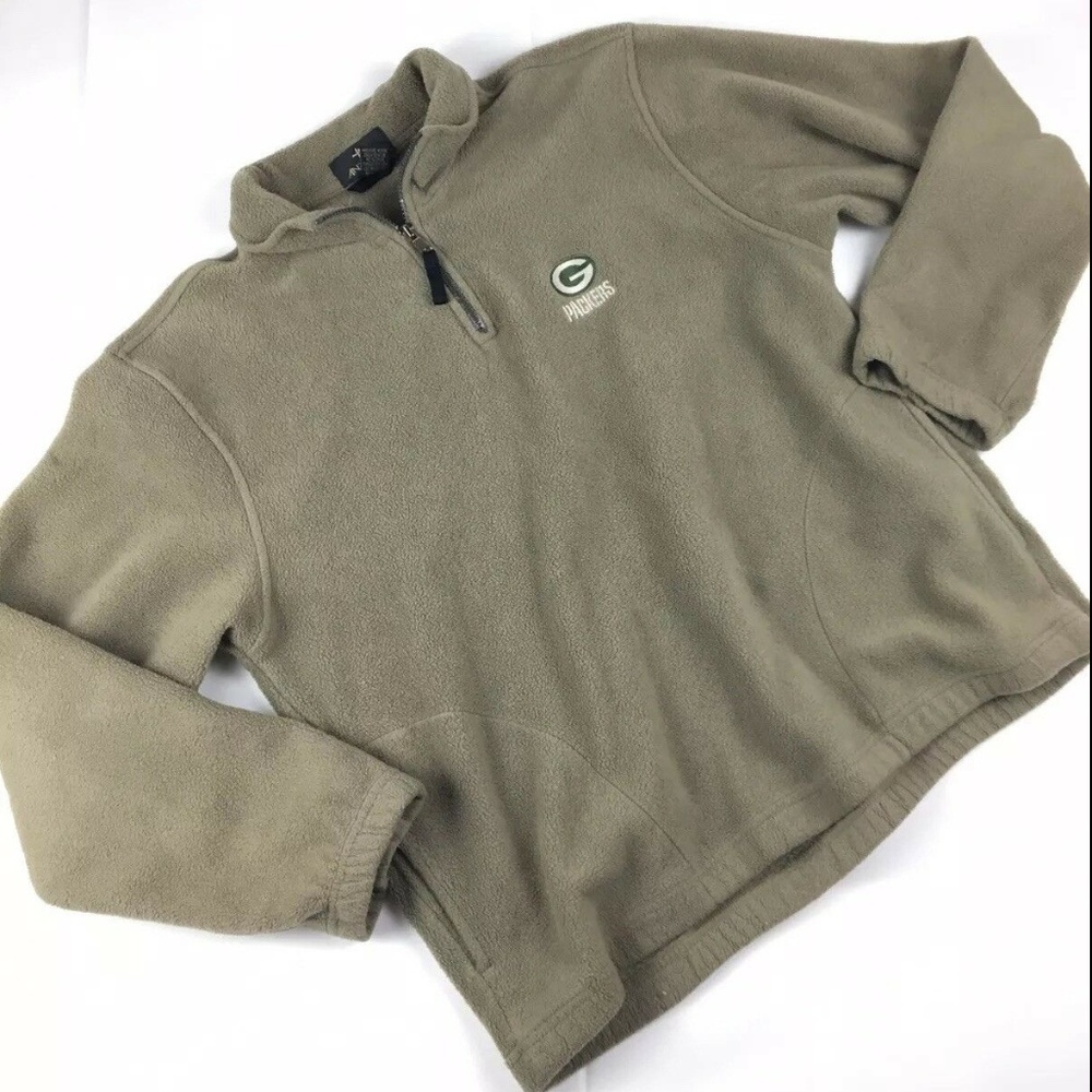 Antigua NFL Bay Packer Fleec Pullover Sweatshirt M